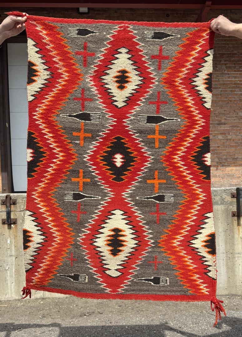 Red Mesa Navajo Indian Pictorial Rug (1 of 7)