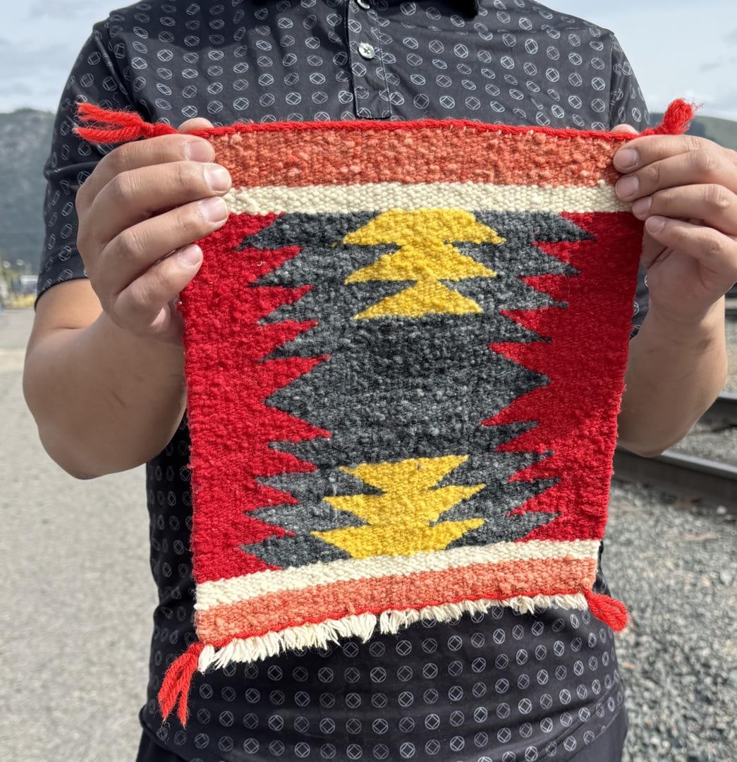 Navajo Indian Gallup Sampler Throw Rug: 11" by 11"