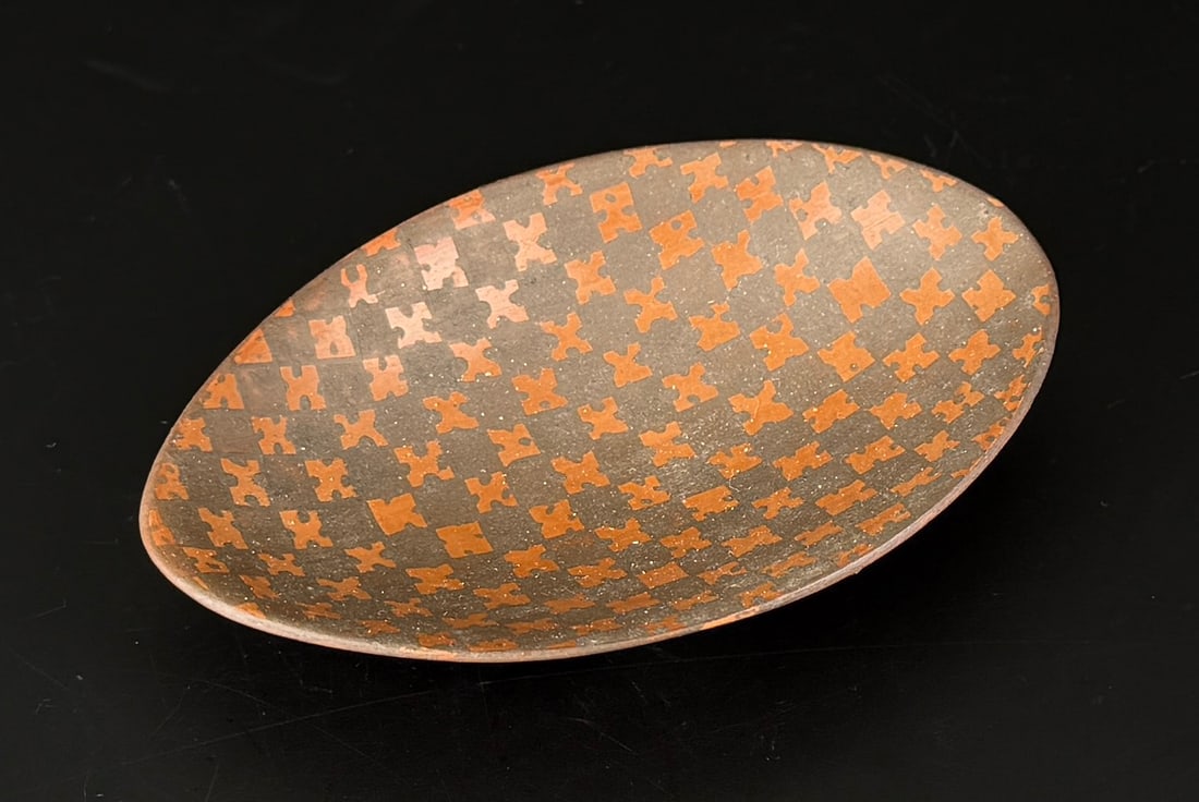 Sara Corona Mata Ortiz Pottery Bowl: 4" by 2 1/2" by 3/4"