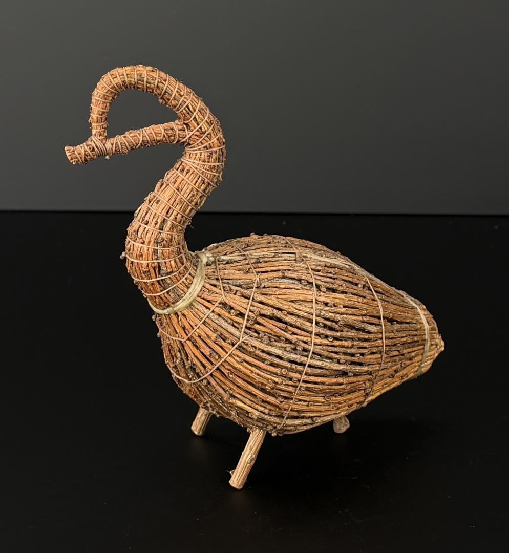 Northern Cree Indian Tamarack Goose Basket Decoy (1 of 6)