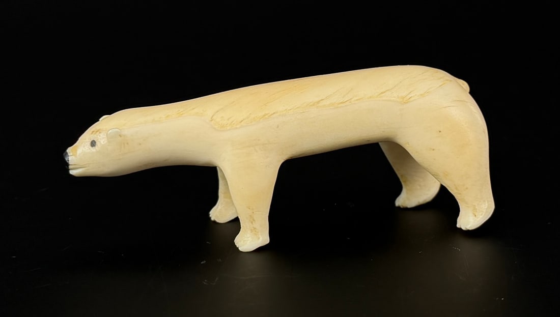 Alaskan Inuit Eskimo Ivory Polar Bear (1 of 5)
