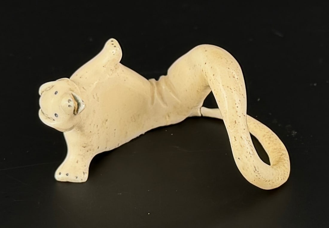 Alaskan Inuit Eskimo Carved Ivory Spirit Animal: 2" by 1 1/4" by 7/8". Native made prior to 1972. This item cannot be shipped to Oregon, California, Hawaii, New York, New Jersey, Internationally, or any other state that prohibits.