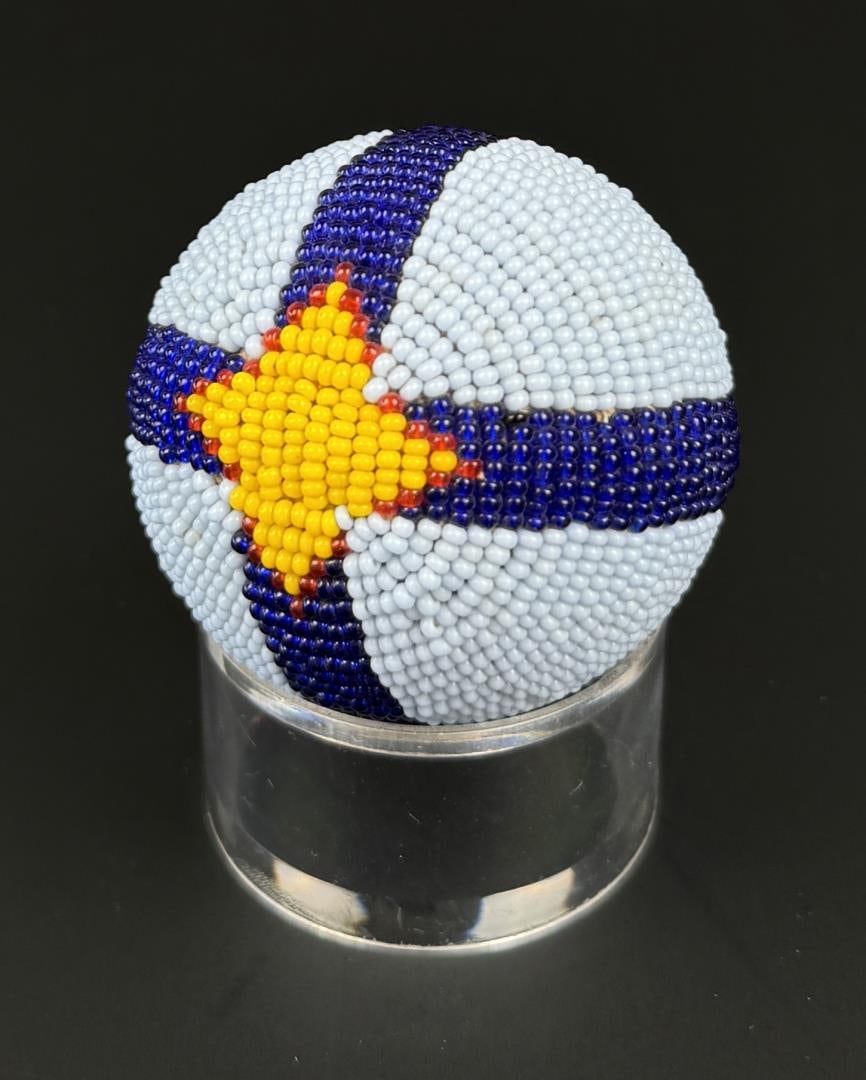 Sioux Native American Indian Game Ball: First Half of the 20th Century. 2" diameter.