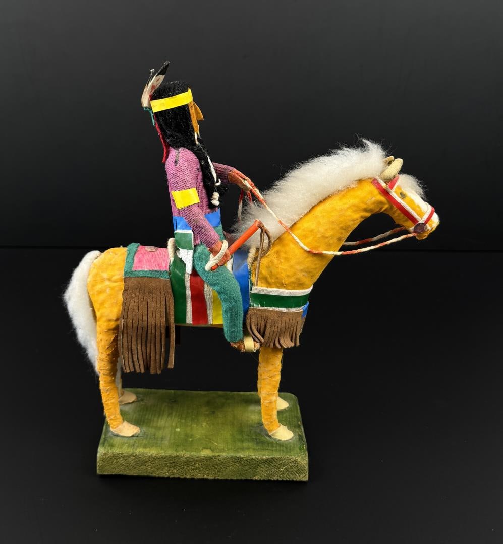 John Bear Medicine Montana Blackfoot Indian Doll: 10" by 9" by 3 3/8"