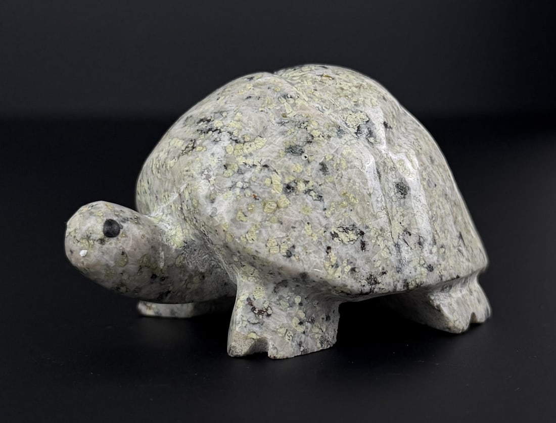 Zuni Carved Tortoise Fetish: 2 1/2" by 2 1/4" by 1 5/8".