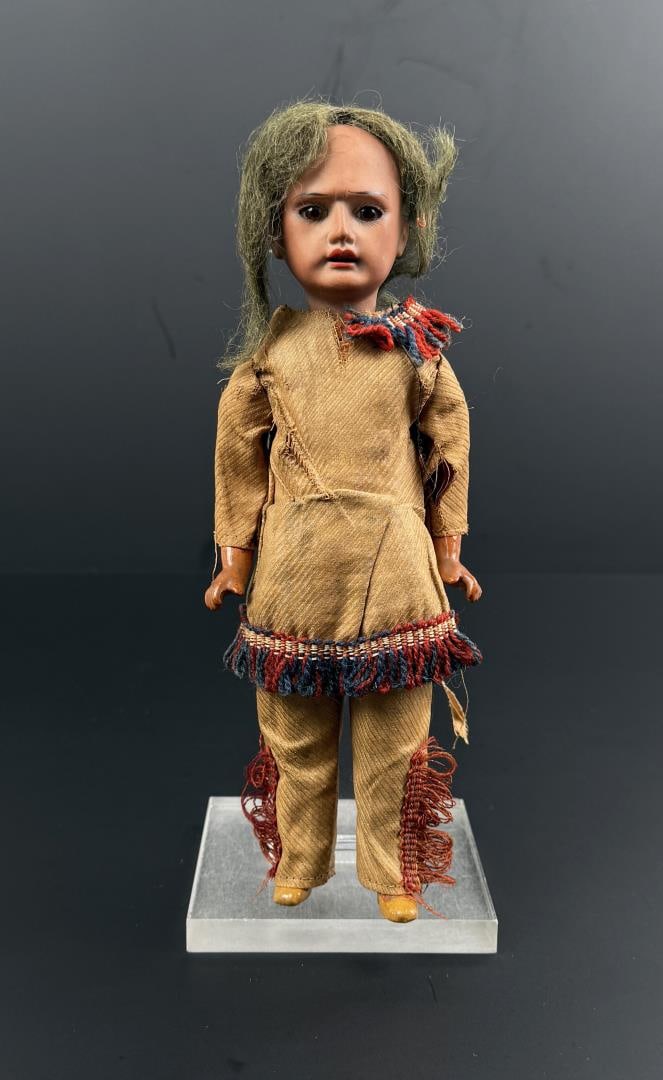 Antique Porcelain Character Doll: 10" tall. doll is signed on back of head.