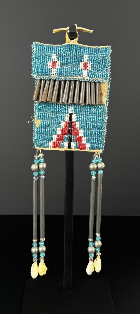 Cheyenne Native American Indian Strike a Lite Bag: 12" long. First Quarter of the 20th Century.