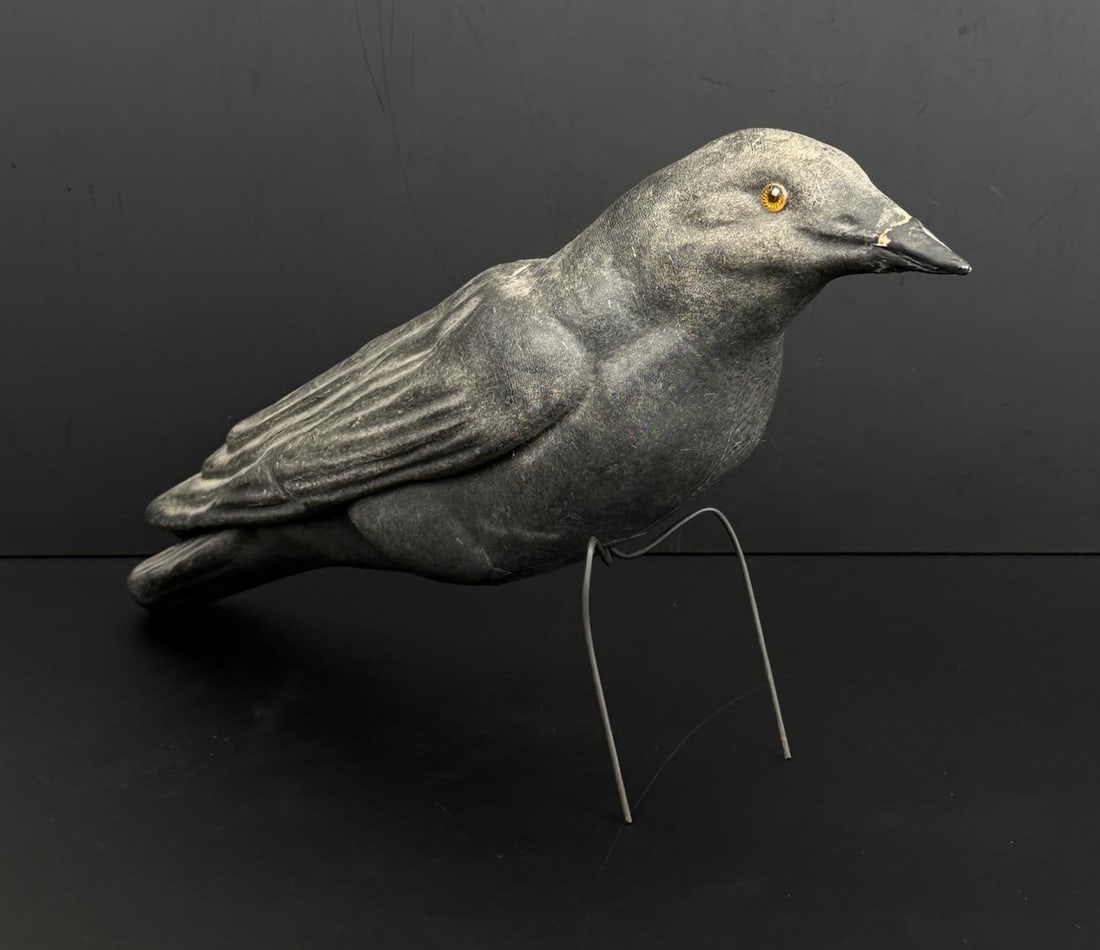 Paper Mache Crow Hunting Decoy (1 of 10)