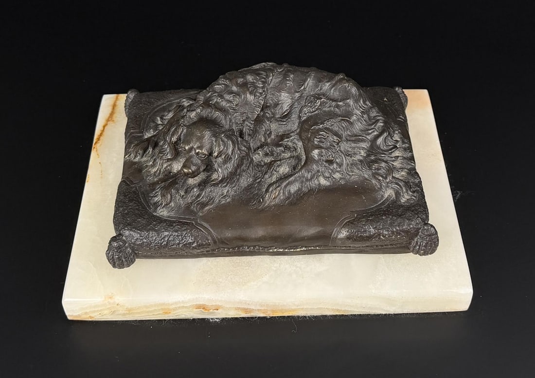 Emmanuel Fremiet King Charles Spaniel Bronze: Title is King Charles Spaniel. 8" by 6" by 3". Emmanuel Fremiet. 1824 Paris, France - 1910 Paris, France. Known for: Animal and figure sculpture, statues and monuments. Emmanuel Fremiet was a French