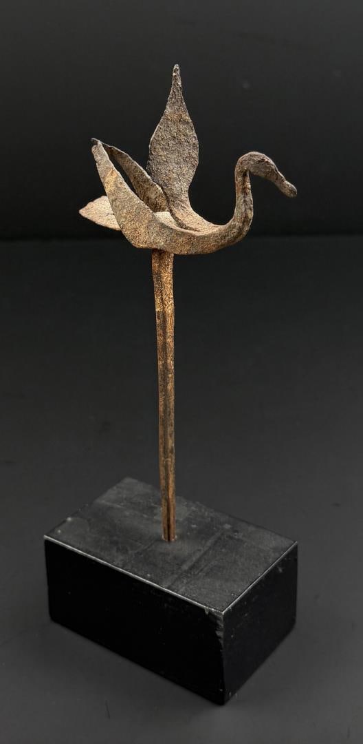 Yoruba Nigeria Africa Osanyin Staff Bird: 8 1/4" by 3 3/4" by 2" on stand.