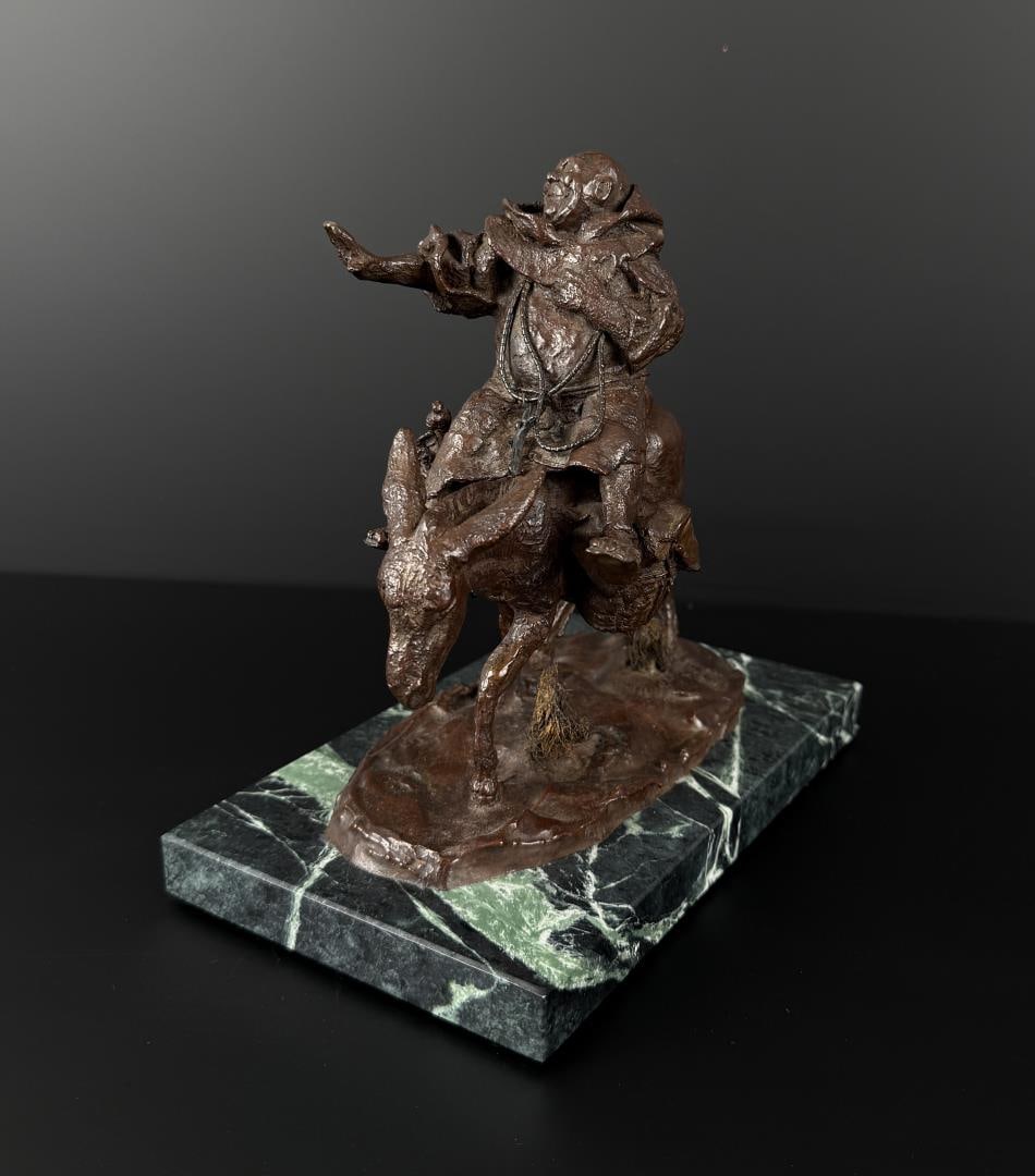 Charles M Russell Friar Tuck Bronze: Title is Friar Tuck. 8 3/8" by 8 1/8" by 5 1/8". Number 24/30. Produced by the Trigg Russell Foundation. Includes original COA. Charles Marion Russell (1864 - 1926) was active/lived in Montana, Califo