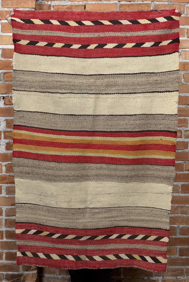 Navajo Indian Transitional Saddle Blanket Rug: 32" by 50"