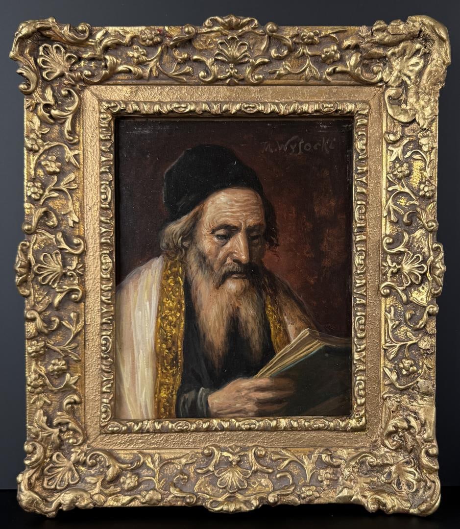 M Wysocki Judaica Rabbi Painting (1 of 4)