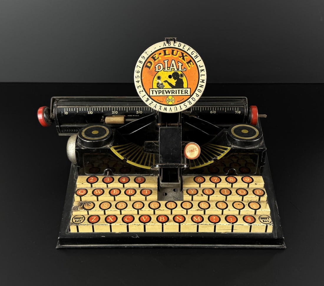 Marx De-Luxe Dial Toy Typewriter: Nice example.