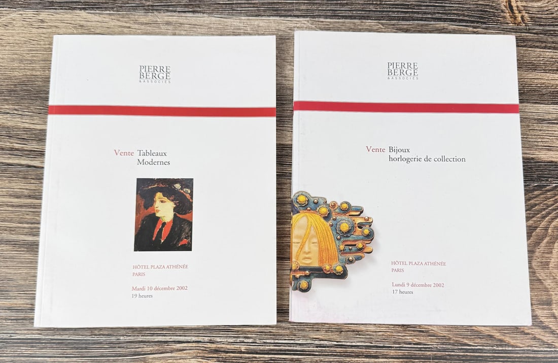 Pierre Berge and Associes Auction Catalogs: 2002 catalogs for Modern Paintings and Jewelry and Timepiece sales.