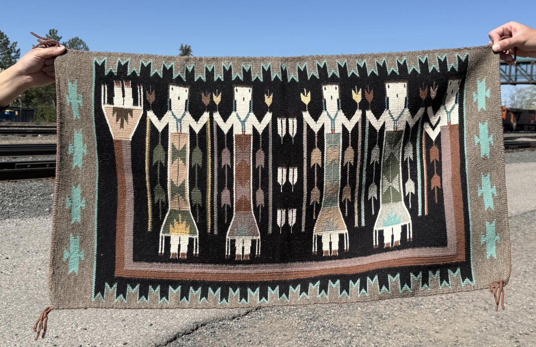 Navajo Indian Yei Yeibichai Dancer Rug (1 of 4)