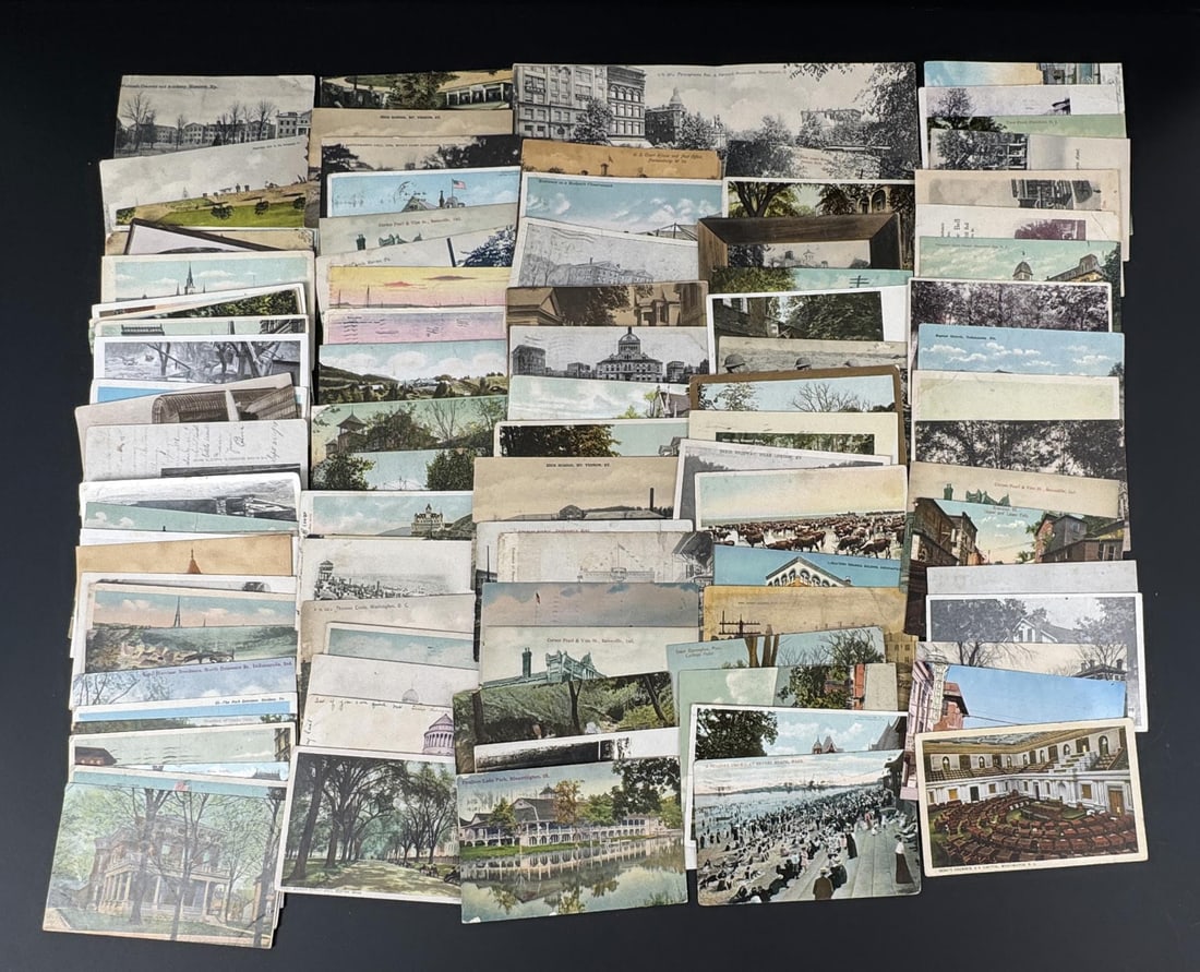 Collection of Historic Landmark Postcards: 107 total.