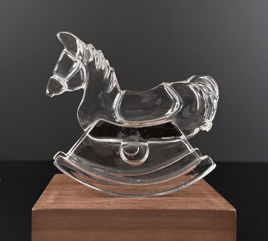 Crystal Art Glass Rocking Horse Paperweight (1 of 4)