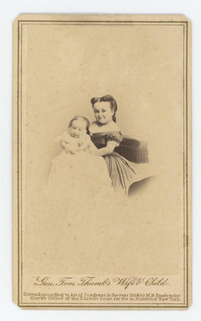 Brady Tom Thumb Wife Child Circus Midget CDV Photo (1 of 3)