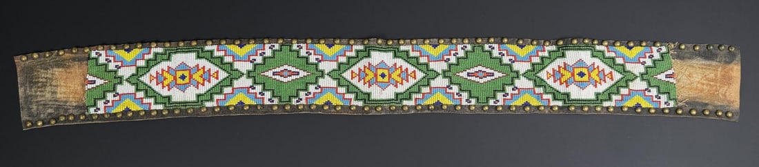 California Native American Indian Beaded Belt: 36" long.