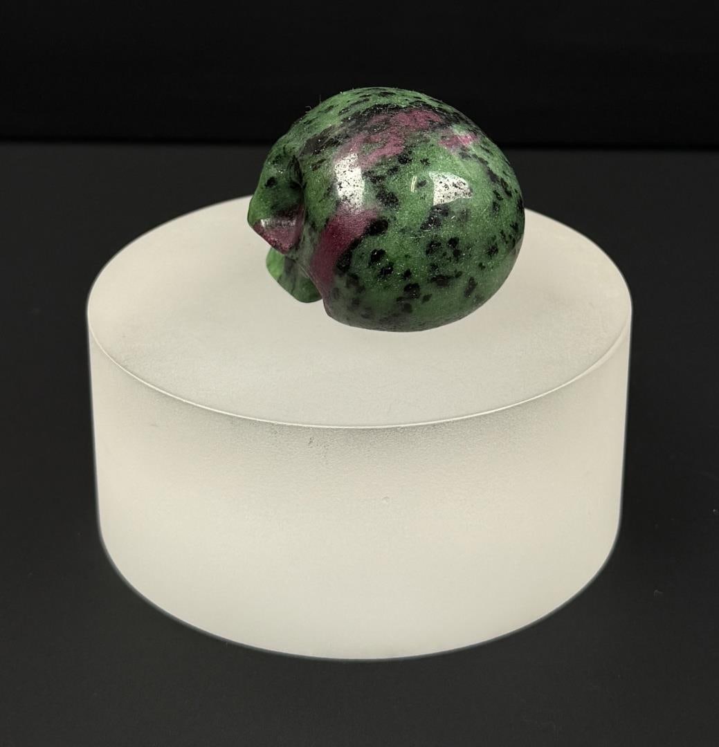 Ruby Zoisite Skull Carving - 4