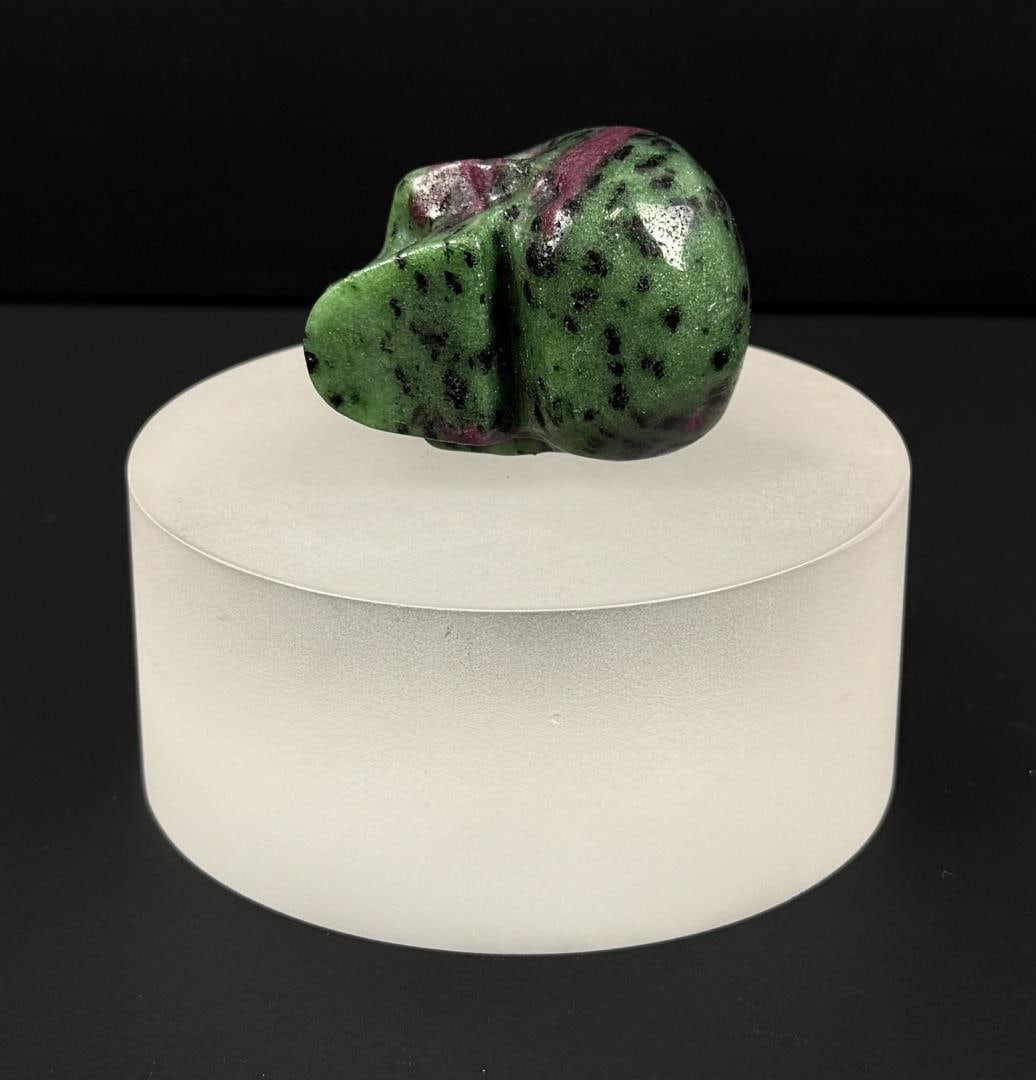Ruby Zoisite Skull Carving - 5