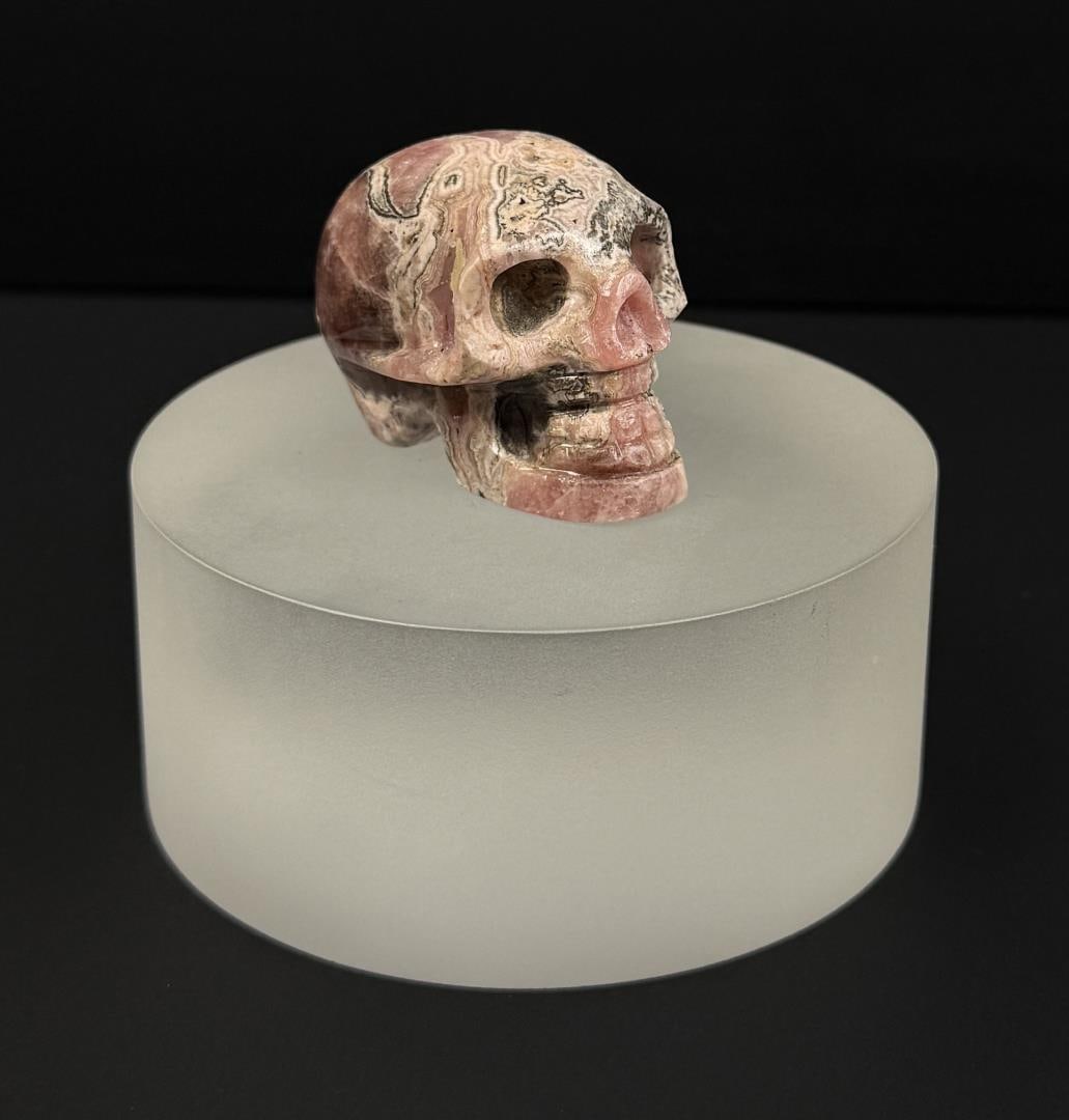 Rhodochrosite Skull Carving (1 of 8)
