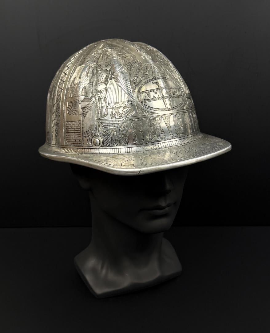 Outstanding Engraved Amoco Oil Aluminum Hard Hat (1 of 14)