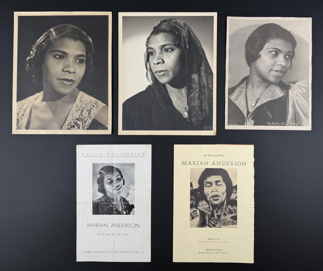 Group of Marian Anderson Photos and Programs (1 of 12)