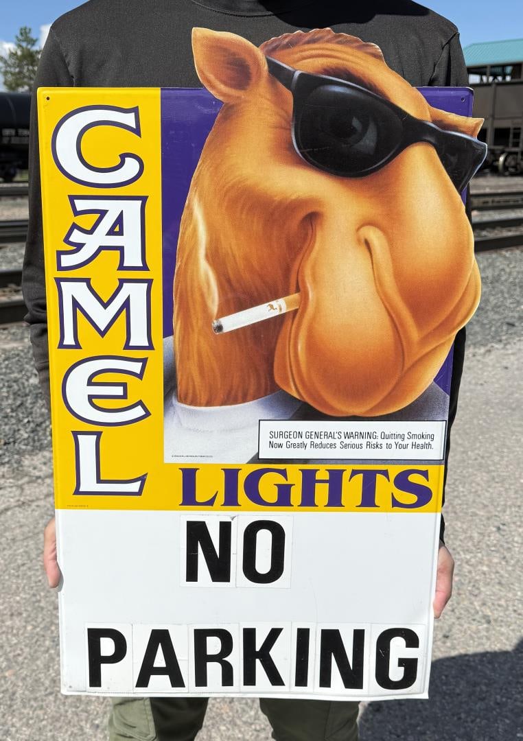 1993 Camel Lights No Parking Metal Sign (1 of 4)