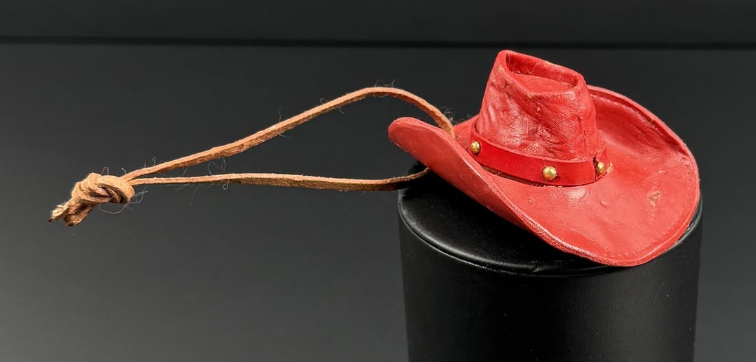 Red Leather Cowboy Hat Christmas Ornament (1 of 5)