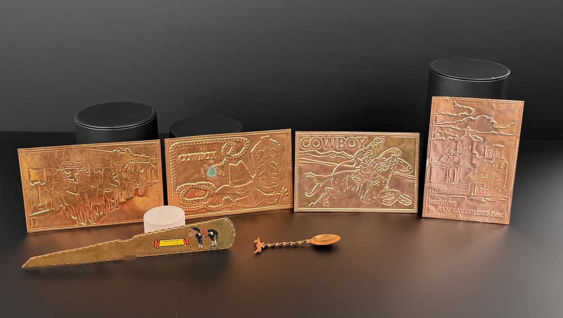 Collection of Copper Cowboy Postcards (1 of 6)