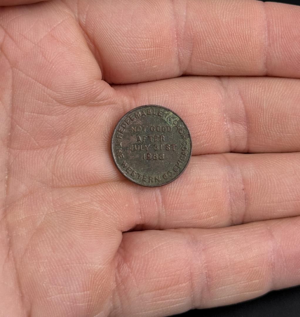 1933 Western Co Dr Wests Chicago Trade Token (1 of 3)