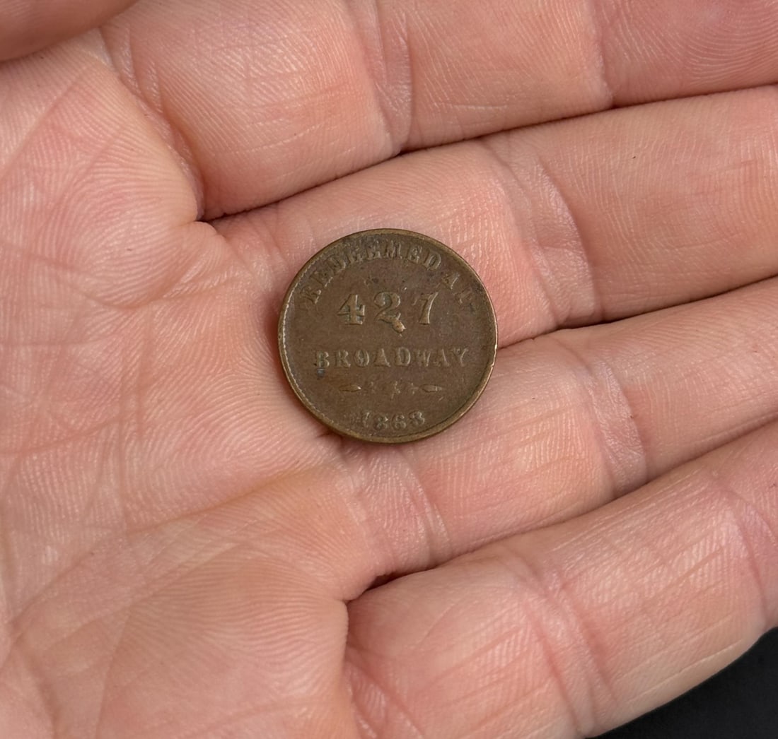 1863 Benjamin & Herrick Fruit Dealers Trade Token (1 of 3)