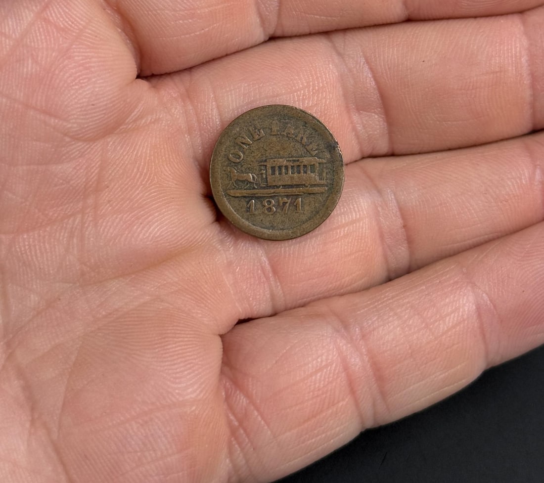 1871 California Railroad Transportation Token (1 of 3)