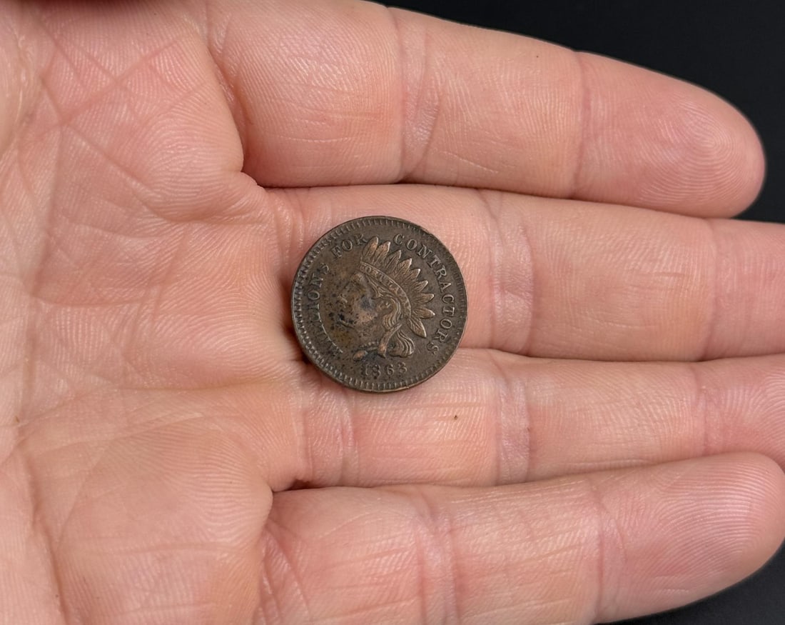 1863 Civil War Fort Lafayette Prisoner Camp Token (1 of 3)