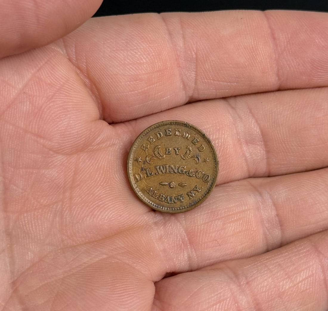 1863 Civil War Token Union Flour Albany New York (1 of 3)