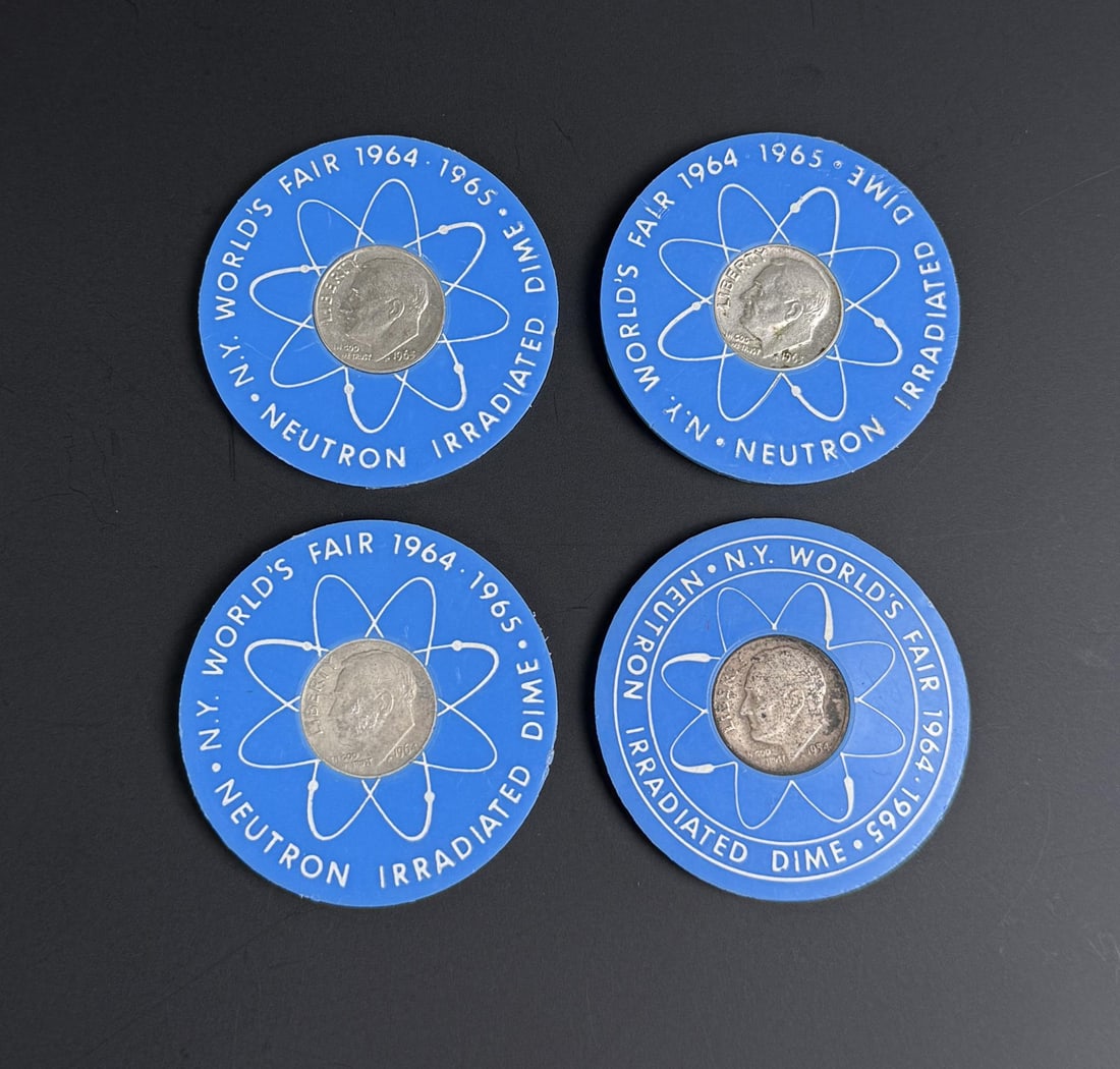 1964 New York Worlds Fair Neutron Irradiated Dimes (1 of 3)