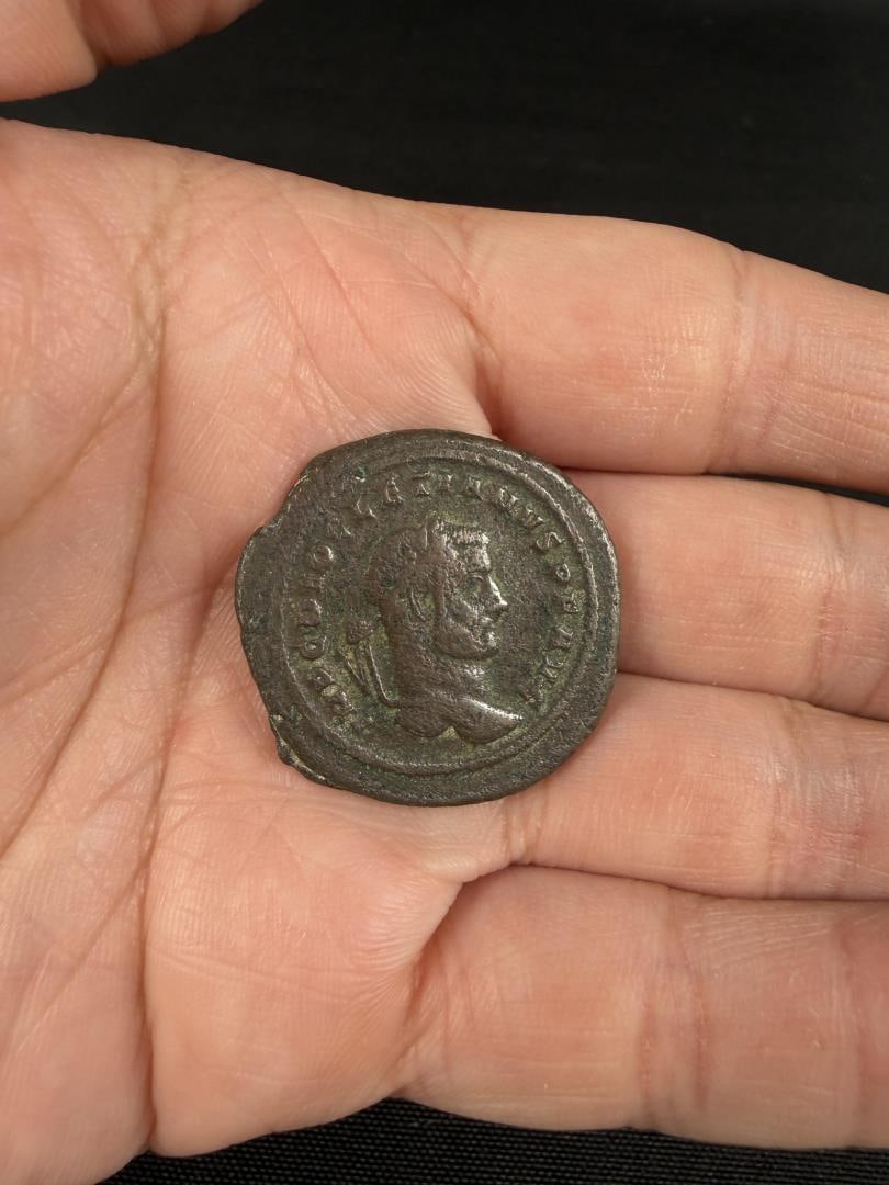Ancient Roman Bronze Follis Coin (1 of 3)