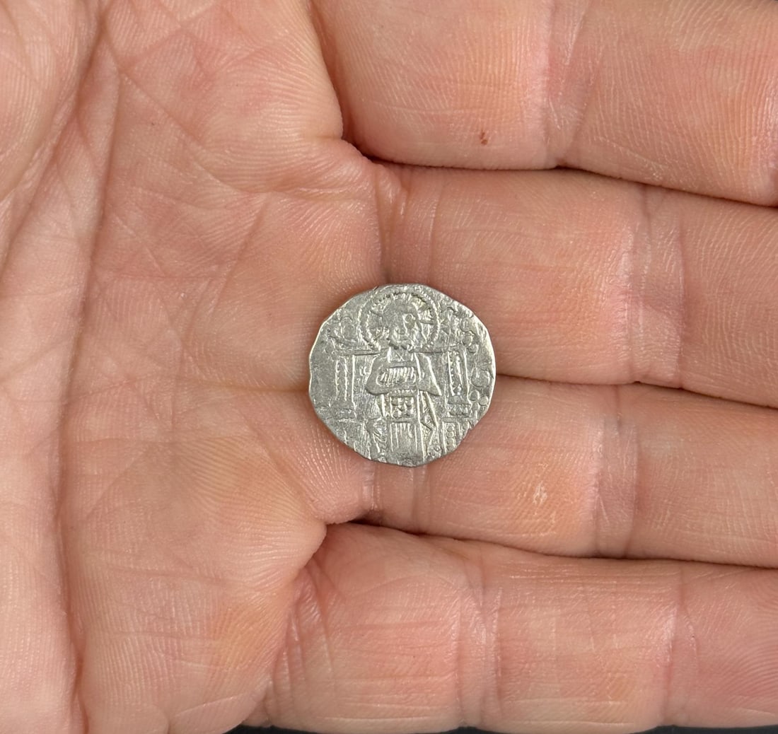 Medieval Serbia Silver Dinar Coin: Nice example.