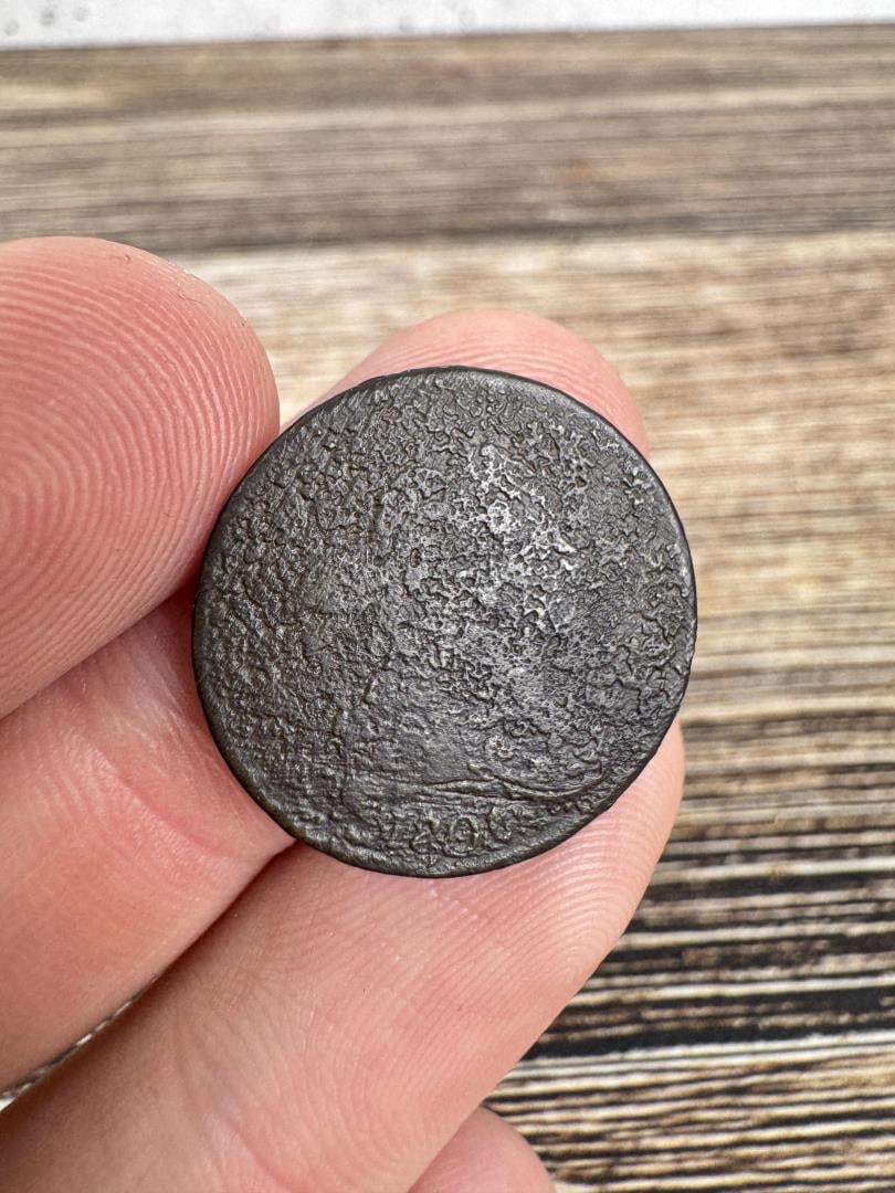 1800 Draped Bust Half Cent: About as worn as it gets.
