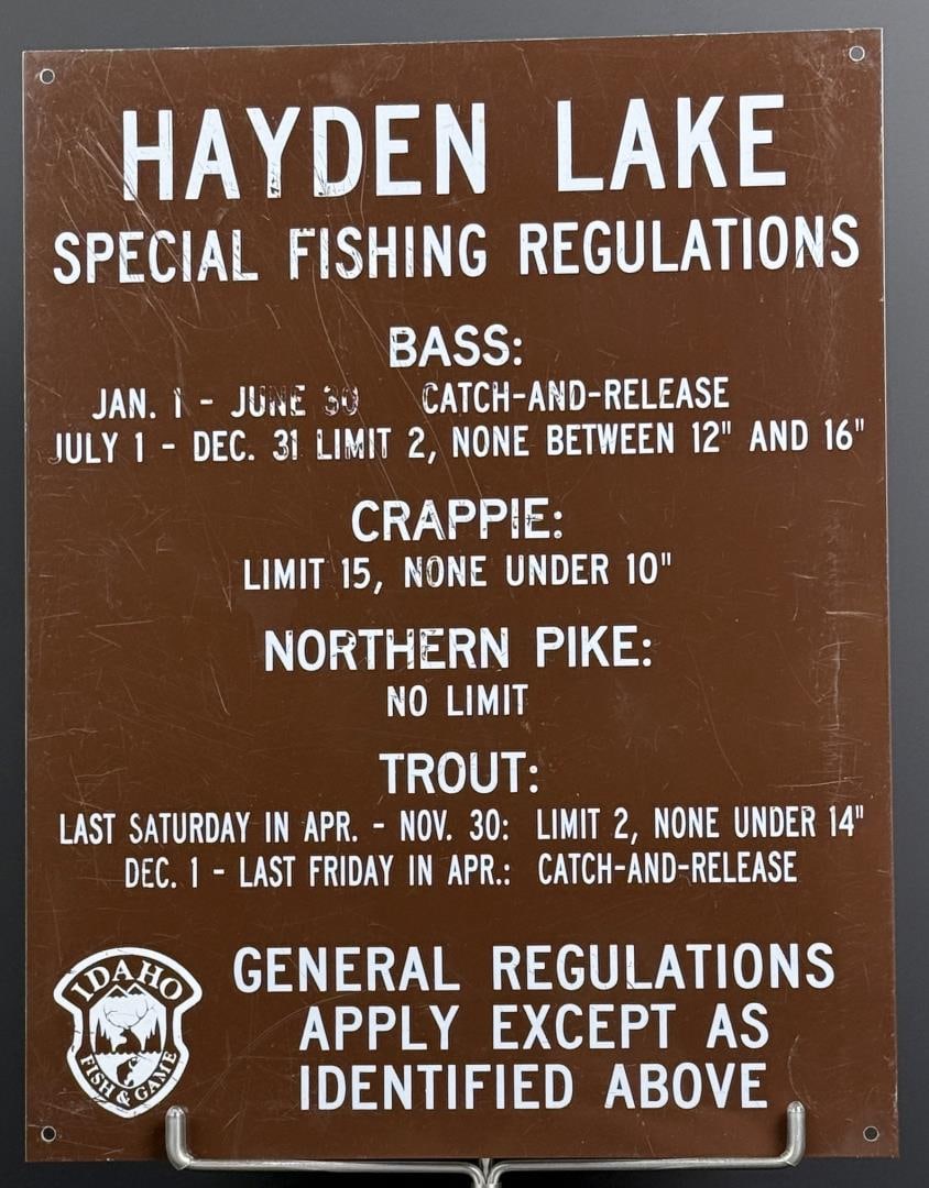 Hayden Lake Idaho Fish and Game Sign (1 of 4)