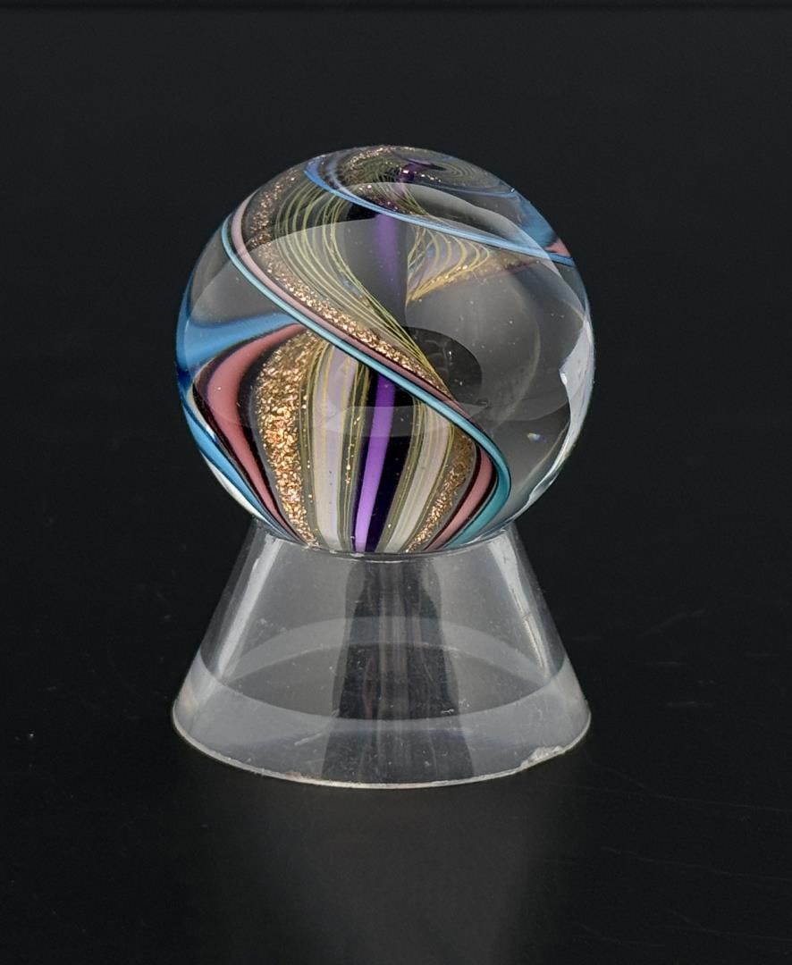 Art Glass Dichroic Vortex Marble - 2
