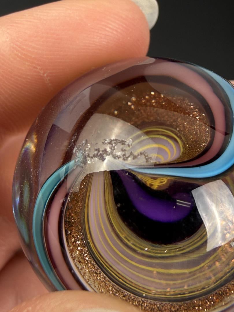 Art Glass Dichroic Vortex Marble - 4
