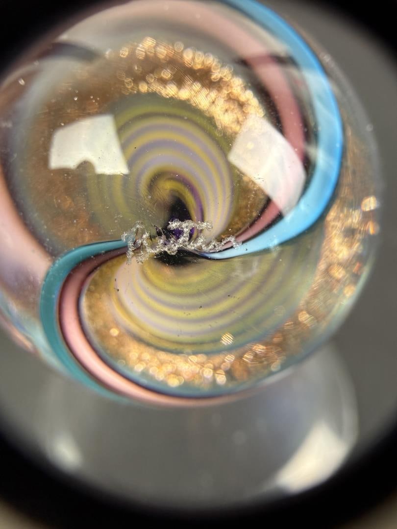 Art Glass Dichroic Vortex Marble - 5