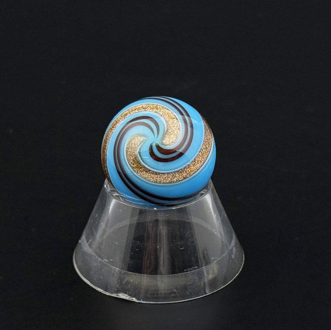 MC Signed Art Glass Lutz Marble (1 of 6)