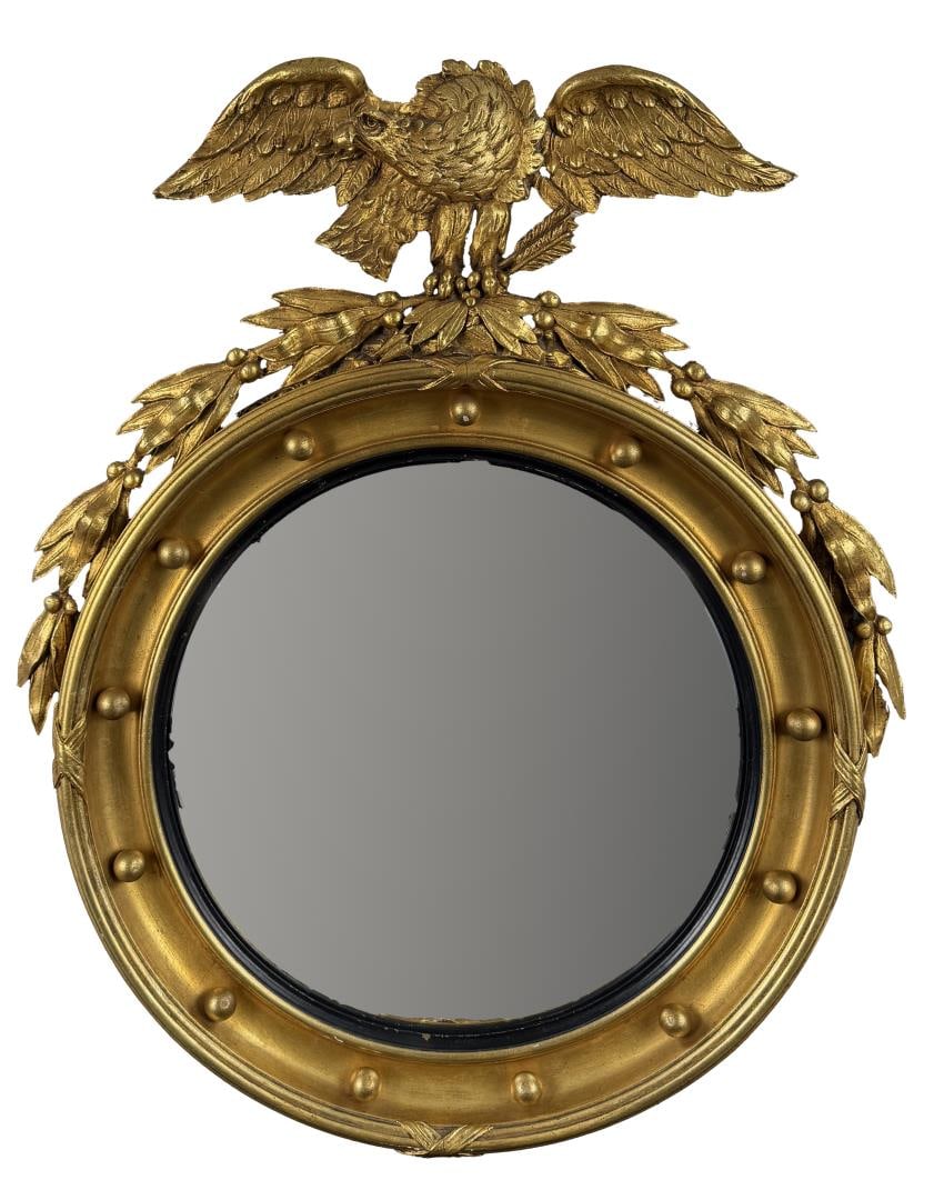 American Federal Eagle Bullseye Mirror: 26 1/2" by 32".