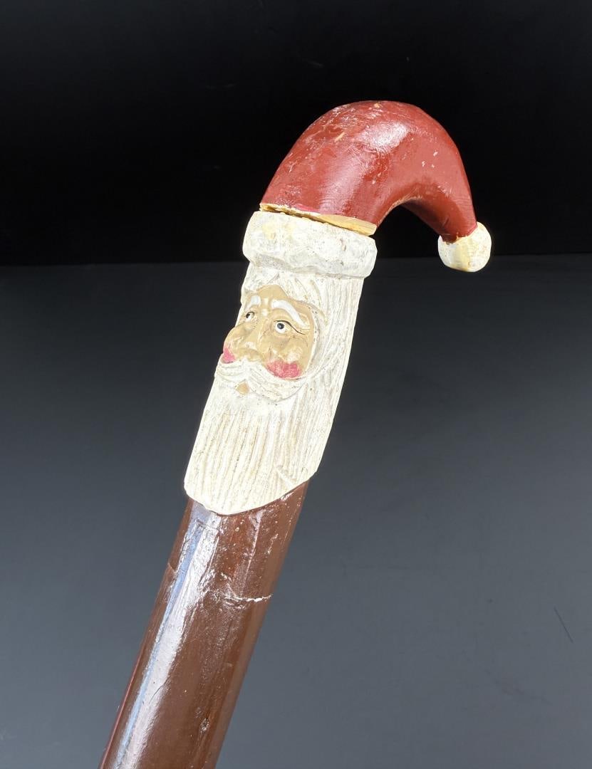 Santa Claus Christmas Walking Stick Cane: 37" long.