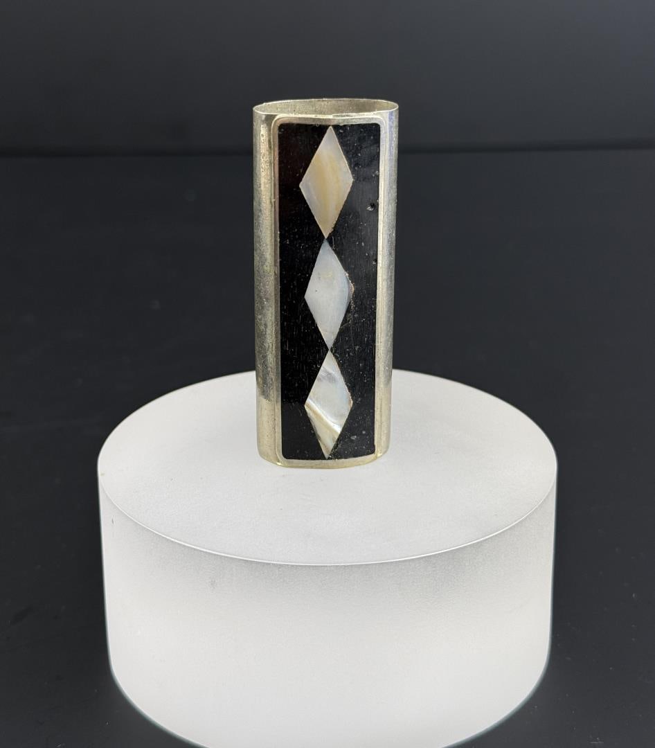 Taxco Mexico Alapaca Silver Lighter Case: 2 3/4" long.