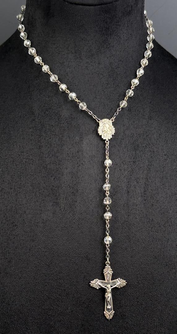 Antique Catholic Sterling Silver Rosary (1 of 9)